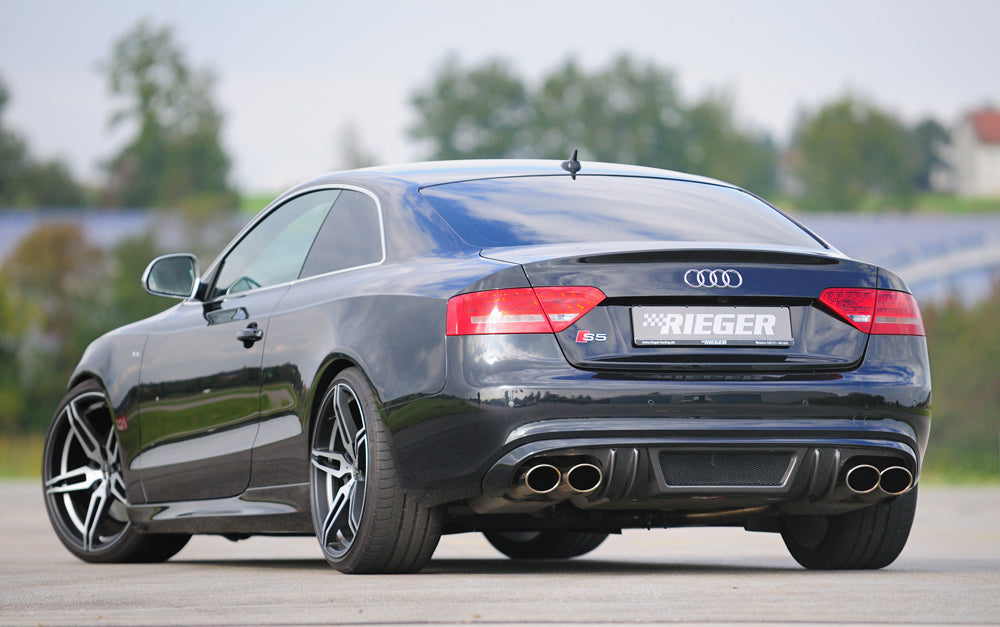 Rieger 00099087 Audi B8 B81 Rear Diffuser for Sport Tailpipe Left & Right (A5 & S5) - Carbon-Look