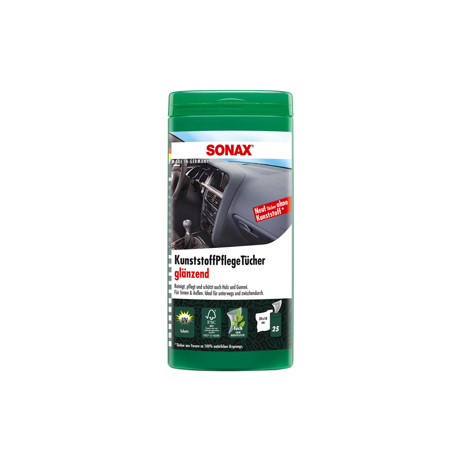 Sonax Plastic Care Wipes Glossy (Box) 25pcs. | ML Performance Car Care