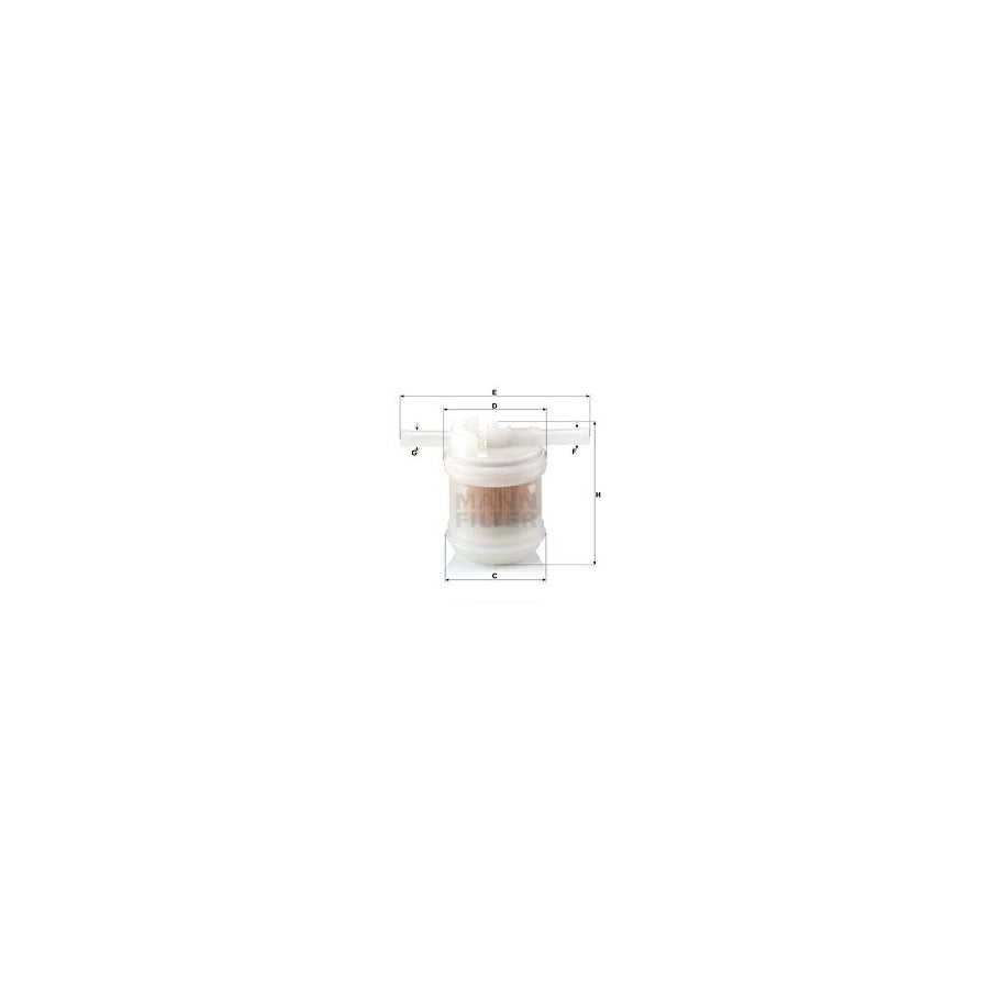 MANN-FILTER WK 42/14 Fuel filter In-Line Filter