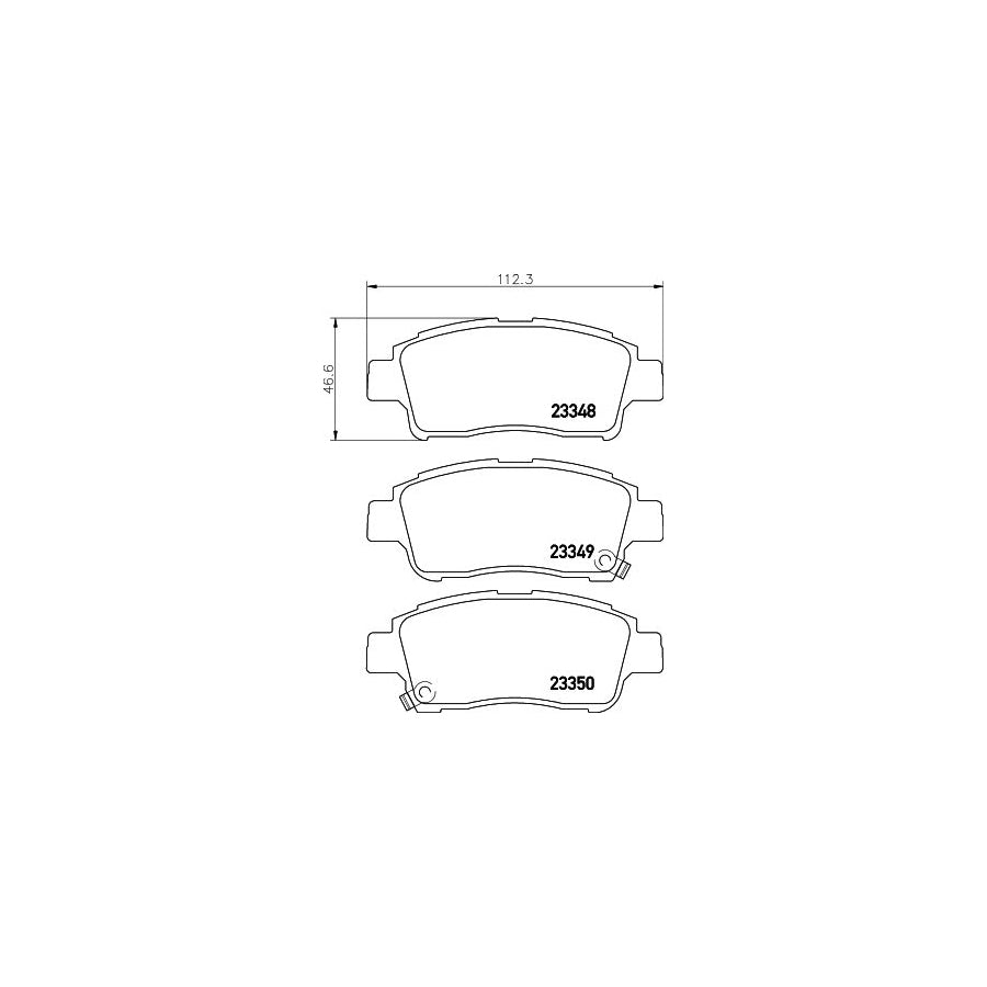 Hella 8DB 355 017 071 Brake Pad Set With Acoustic Wear Warning