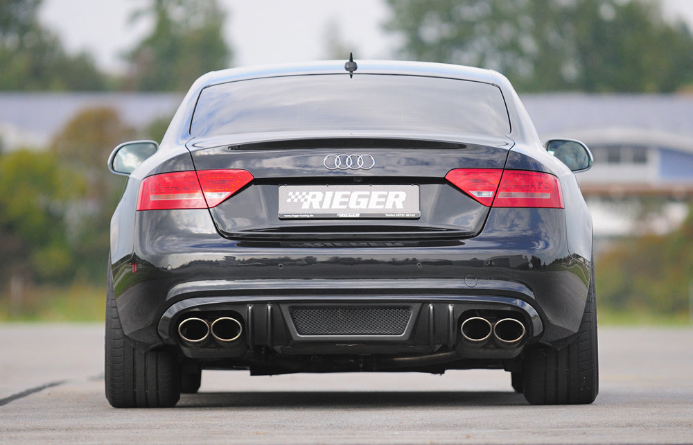 Rieger 00099087 Audi B8 B81 Rear Diffuser for Sport Tailpipe Left & Right (A5 & S5) - Carbon-Look
