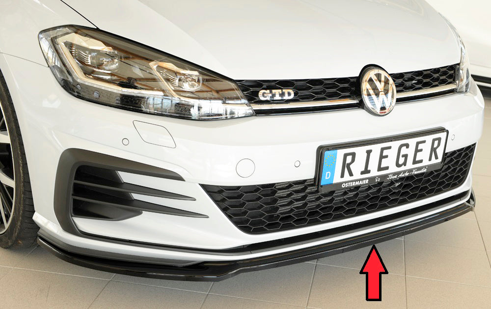 Rieger 00088148 VW Mk7 Golf Front Splitter (GTI, GTD & GTE)