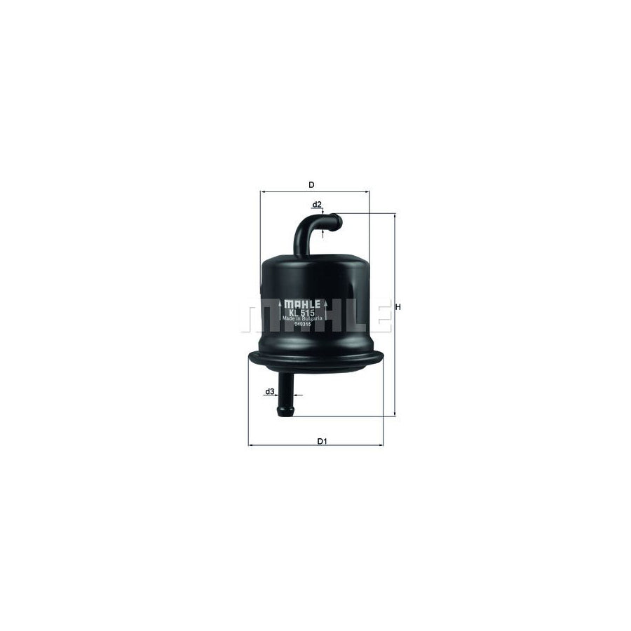 MAHLE ORIGINAL KL 515 Fuel filter In-Line Filter