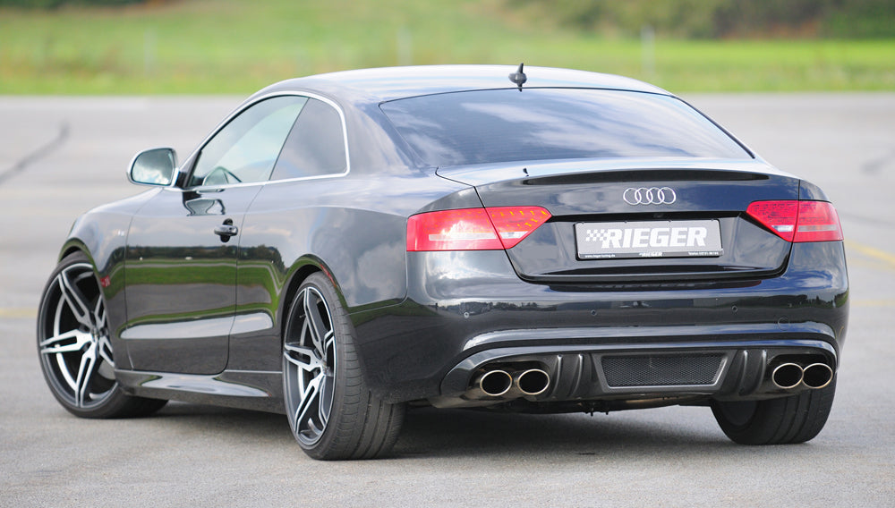 Rieger 00099087 Audi B8 B81 Rear Diffuser for Sport Tailpipe Left & Right (A5 & S5) - Carbon-Look