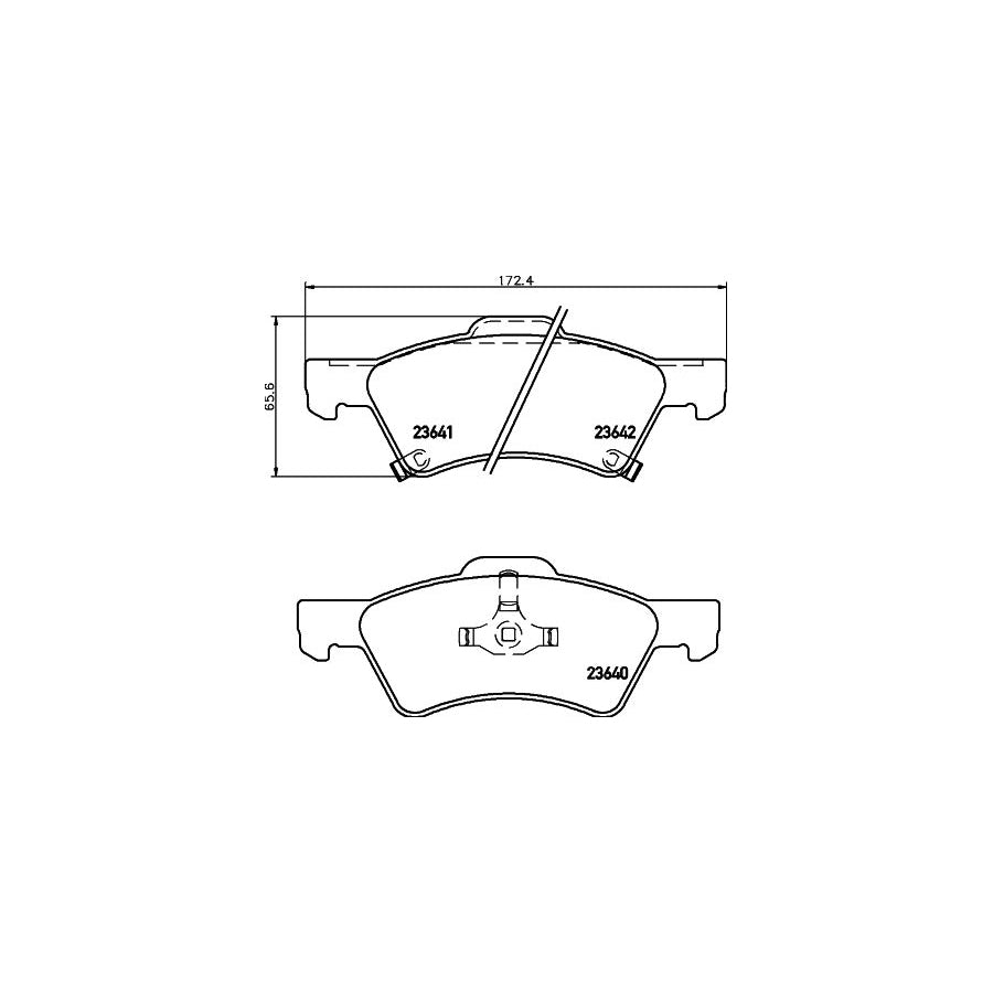 Hella 8DB 355 010 061 Brake Pad Set With Acoustic Wear Warning