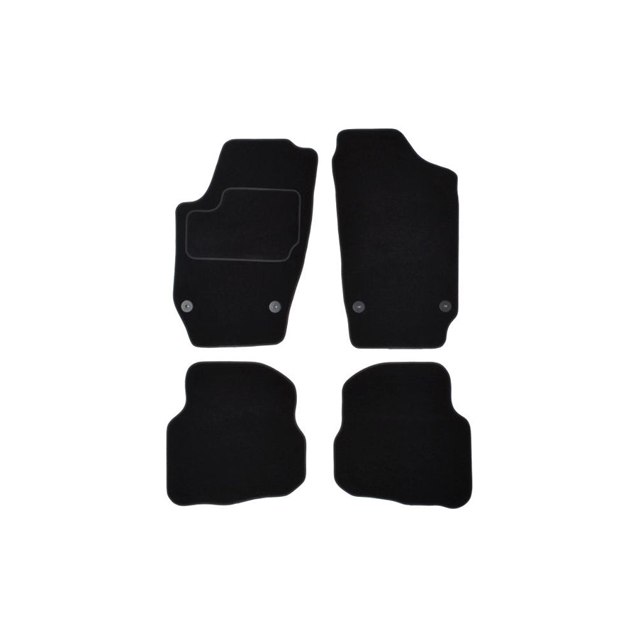 MAMMOOTH A041 VW340 PRM 01 Floor mat set for VW Polo IV Hatchback (9N) Facelifting, Textile, Front and Rear, Quantity: 4, Black