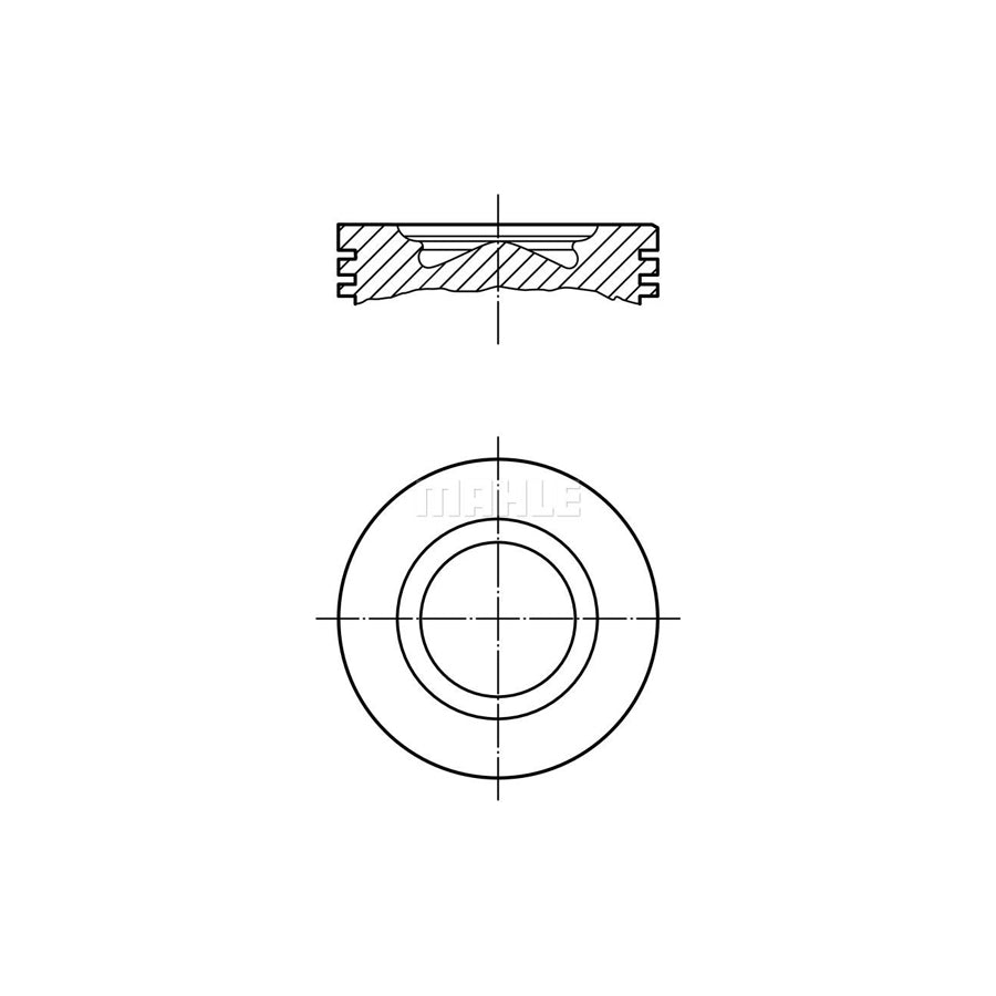 MAHLE ORIGINAL 007 PI 00109 000 Piston 88,0 mm, with cooling duct, with piston ring carrier