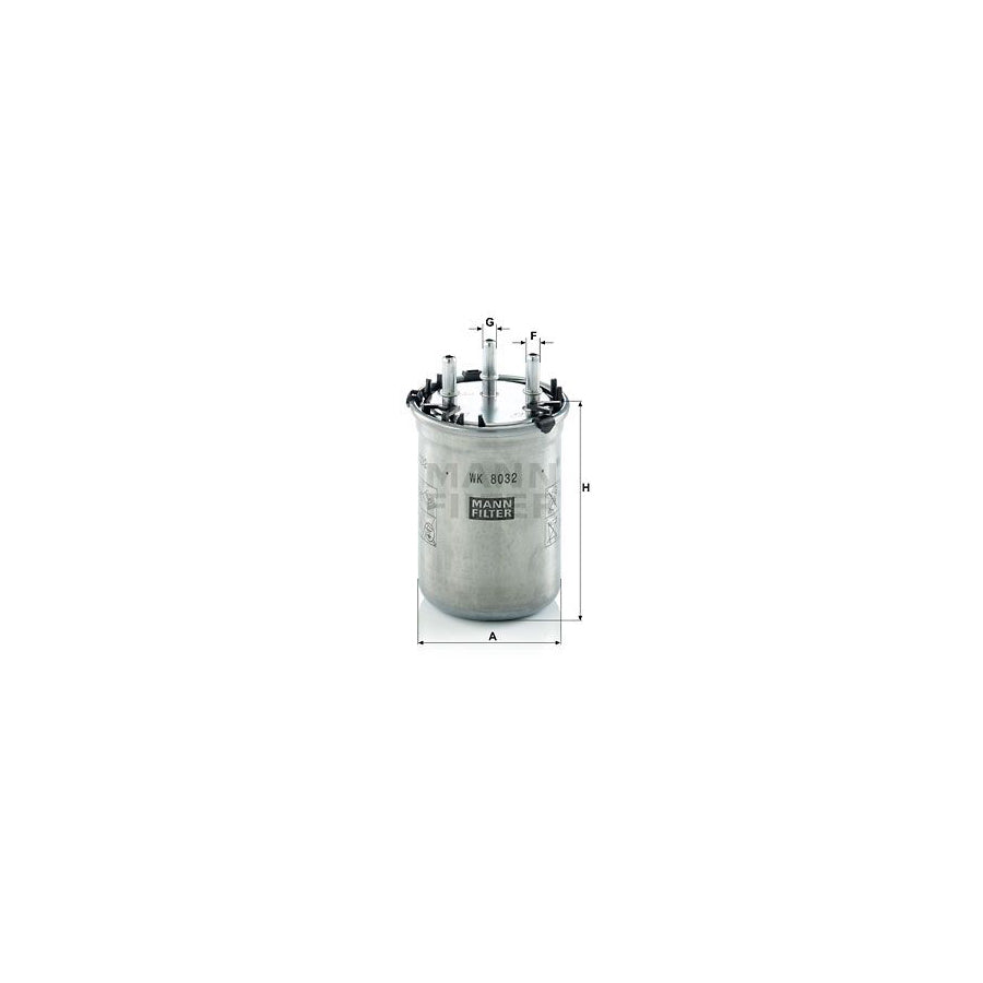 MANN-FILTER WK 8032 Fuel filter for AUDI A1 In-Line Filter