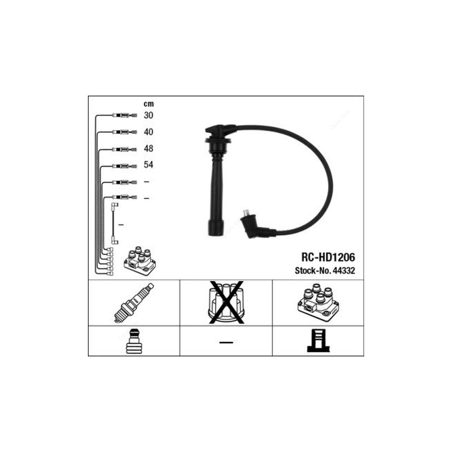 NGK Ignition Cable Kit RC-HD1206 (NGK44332)