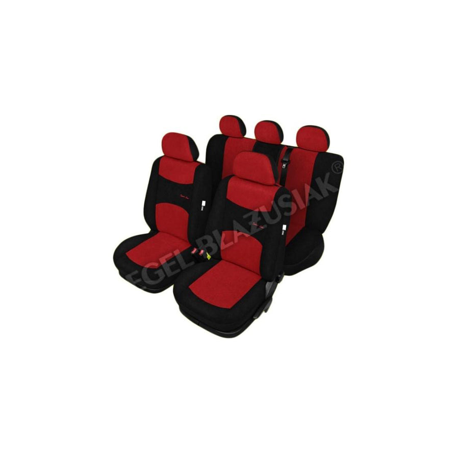 KEGEL 5-1189-236-4060 Car seat cover Black, Red, Patterned, Polyester, Front and Rear