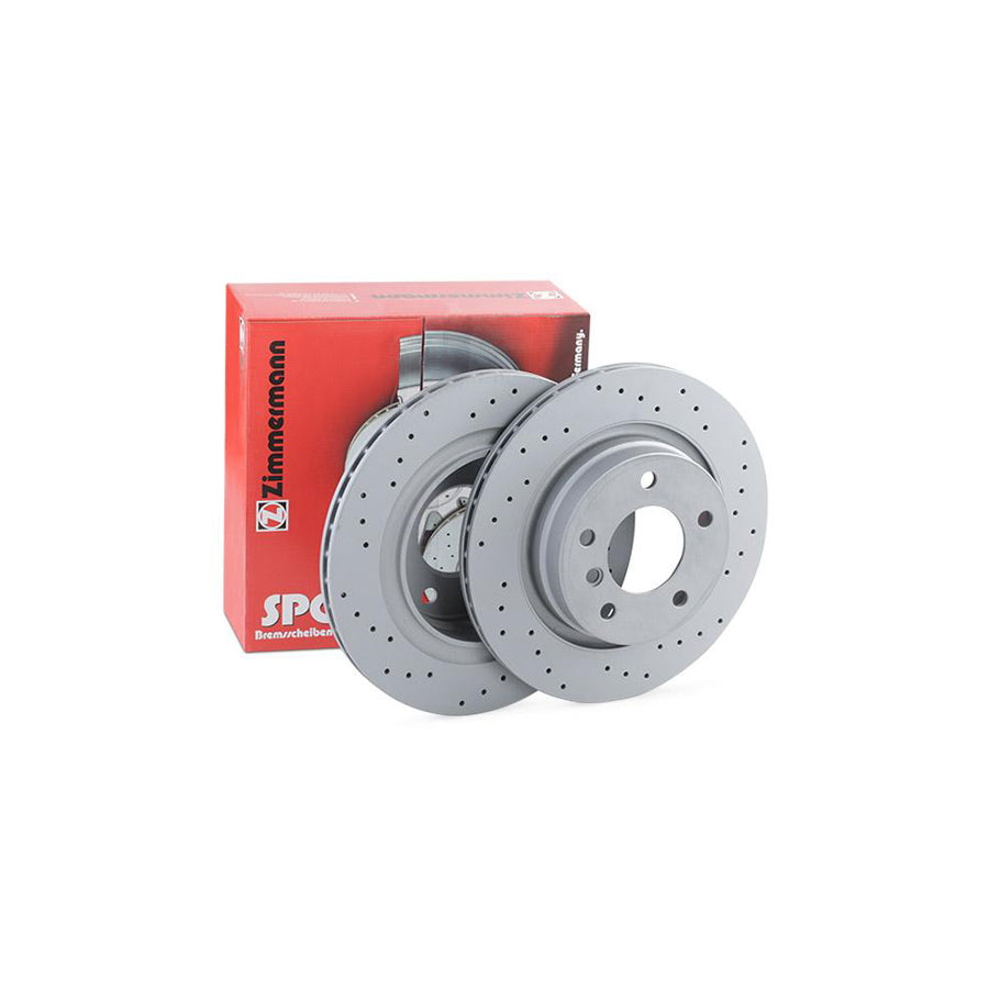 ZIMmERMANN SPORT COAT Z 150 1289 52 Brake Disc for BMW 3 Series Externally Vented Perforated Coated High carbon