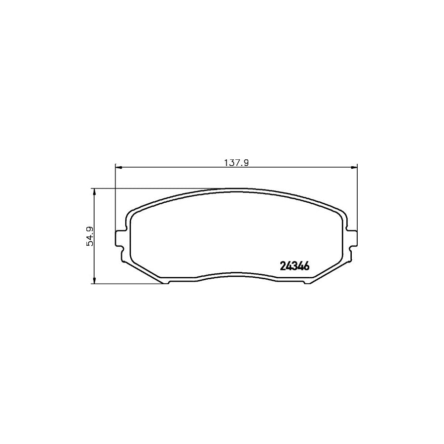 Hella 8DB 355 012 351 Brake Pad Set With Acoustic Wear Warning