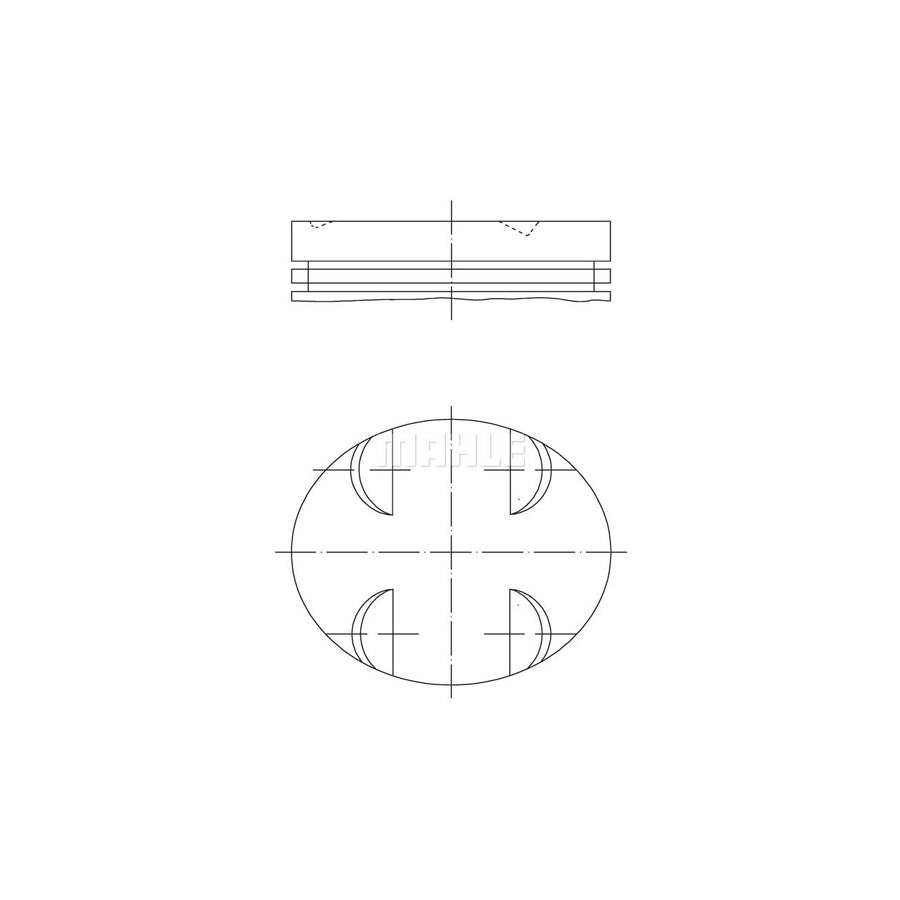 MAHLE ORIGINAL 005 24 00 Piston 92,9 mm, without cooling duct