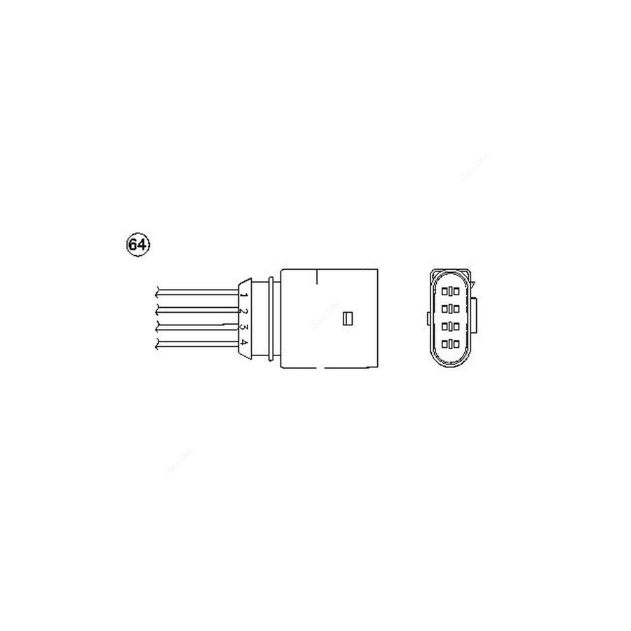 NTK Lambda Sensor - Oxygen / O2 Sensor (NGK93203) - OZA811-EE14