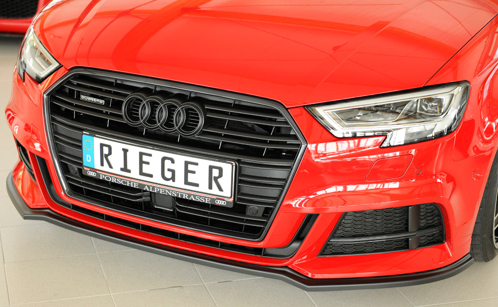 Rieger 00056811 Audi 8V Front Splitter (A3 & S3) - Matte Black