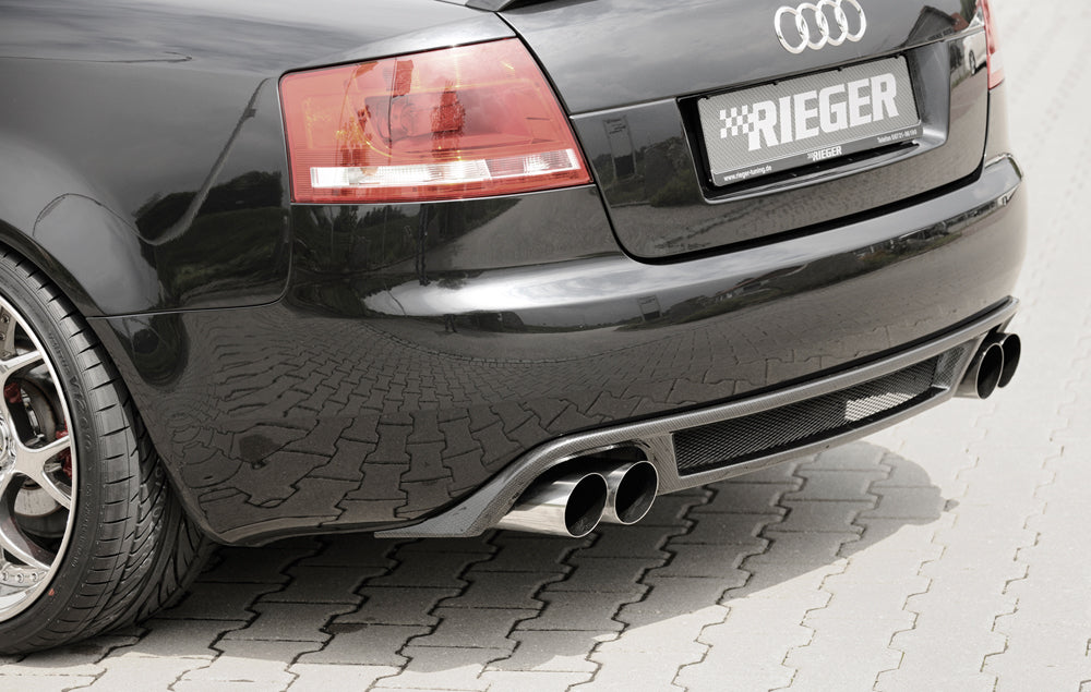 Rieger 00099839 Audi 8H A4 Rear Diffuser for Twin Tailpipe Left & Right - Carbon-Look