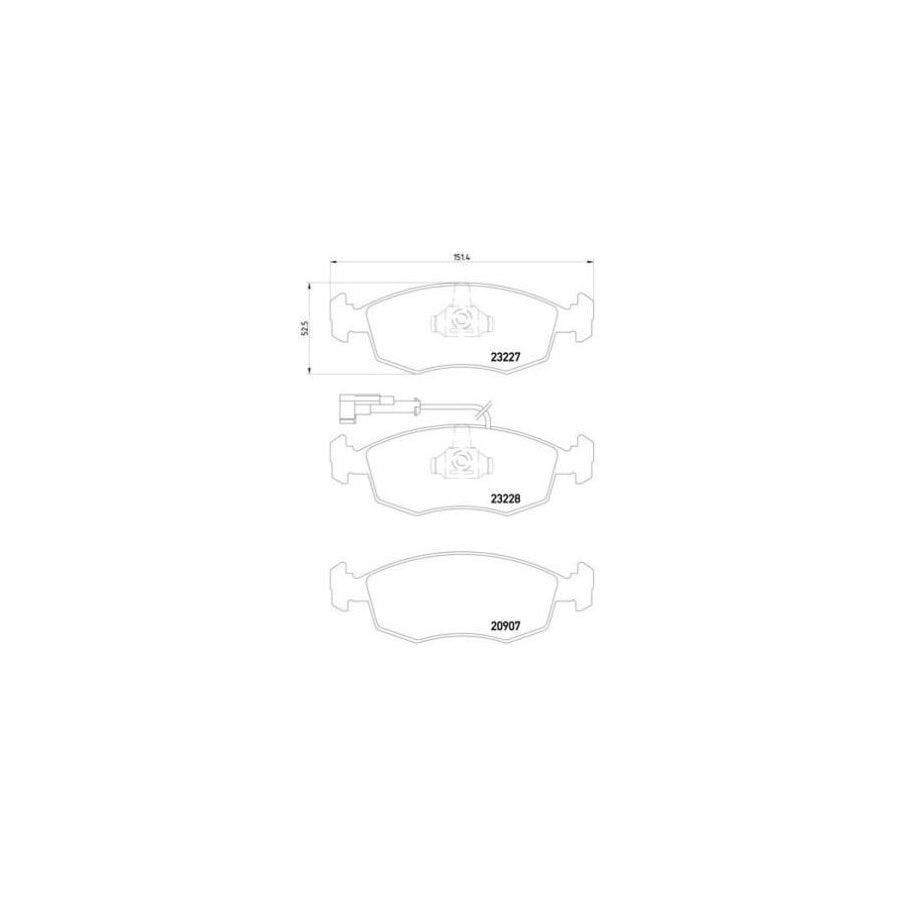 Brembo P 23 076 Brake Pad Set For Fiat Palio