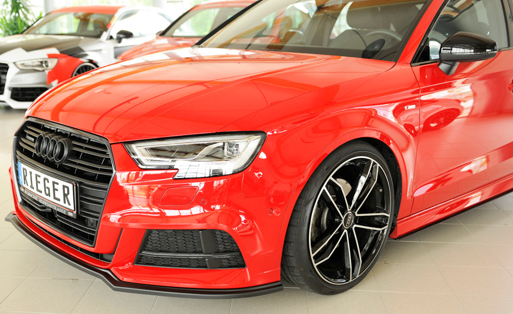 Rieger 00056811 Audi 8V Front Splitter (A3 & S3) - Matte Black