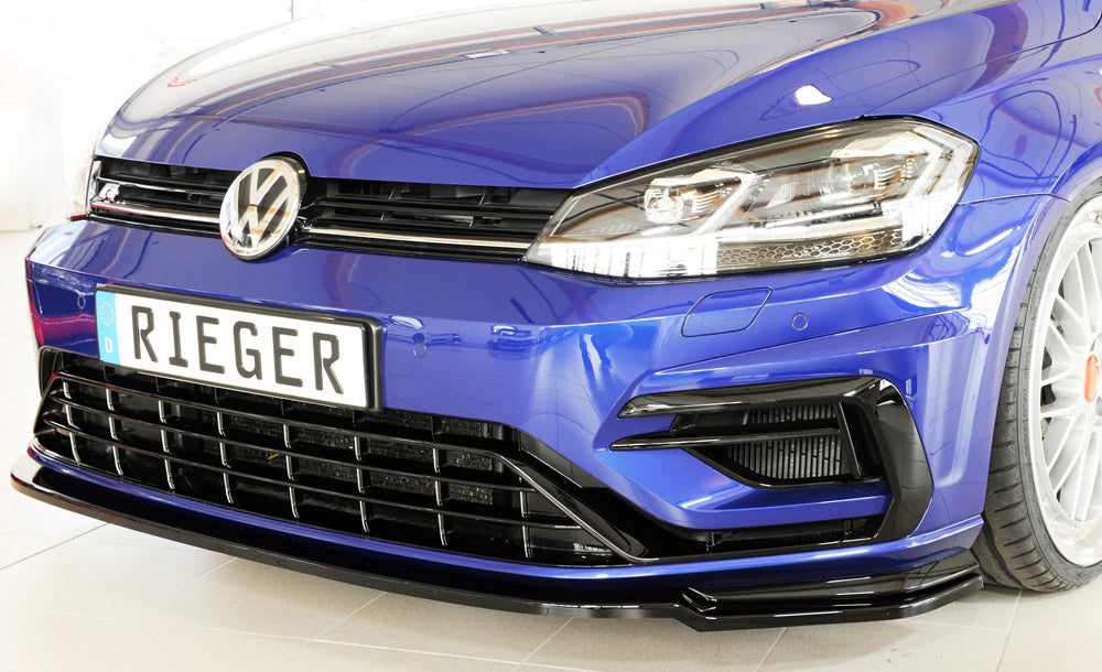 Rieger 00088150 VW Mk7 Mk7-Line Golf R Front Splitter - Glossy Black