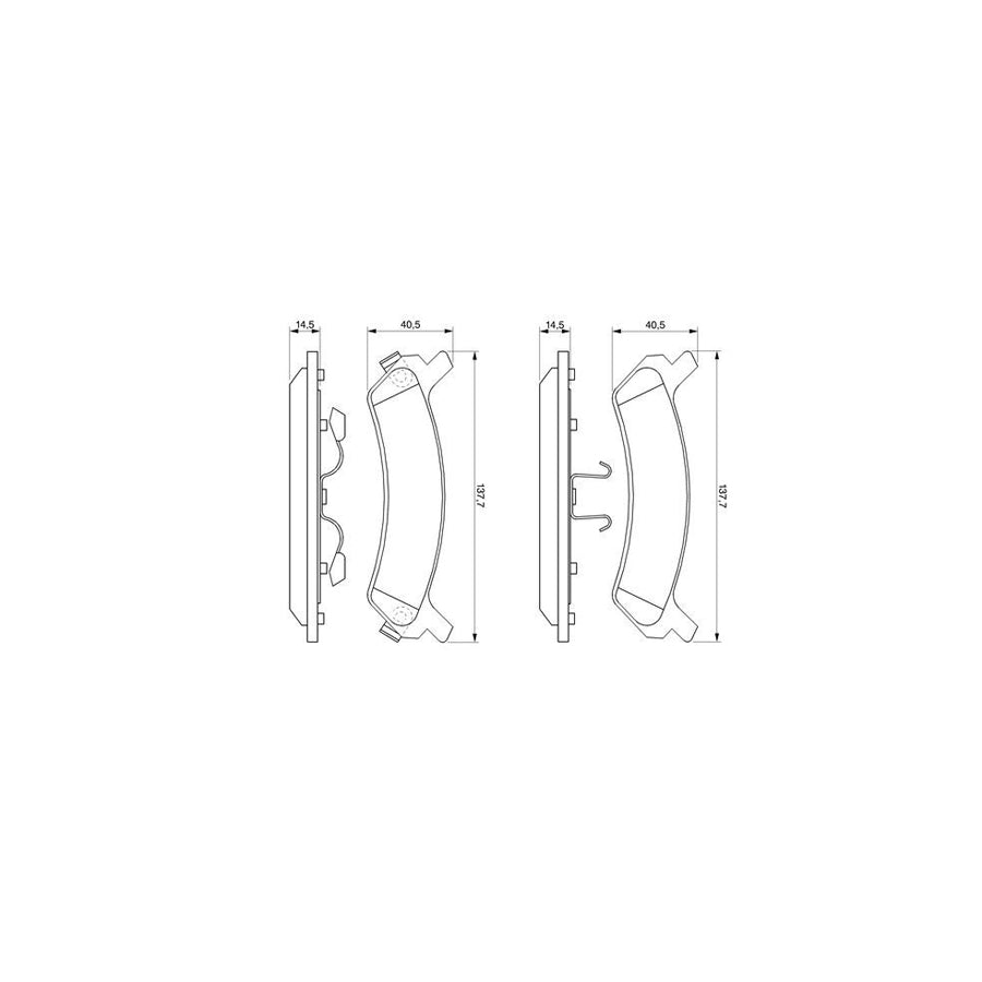 Bosch 0986424231 Brake Pad Set For Hyundai Sonata BP108