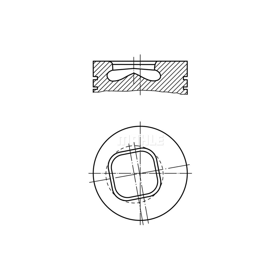 MAHLE ORIGINAL 607 82 00 Piston 91,0 mm