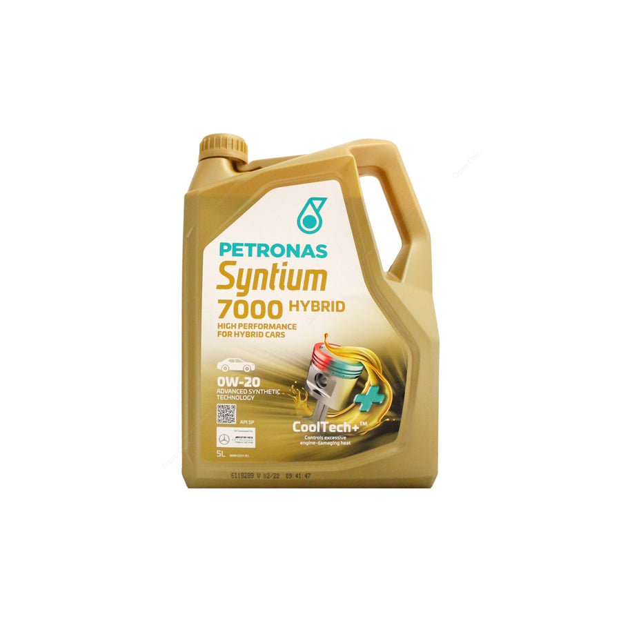 PETRONAS Syntium 7000 Hybrid 0W-20 Fully Synthetic Car Engine Oil 5l