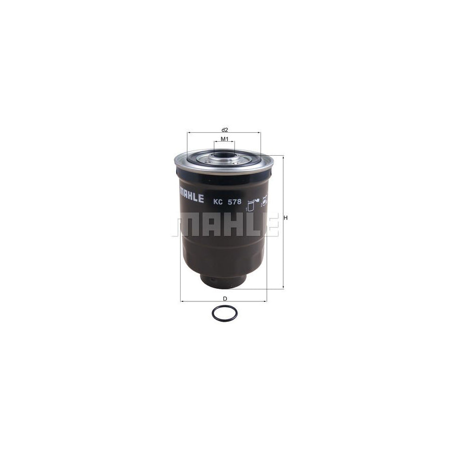 MAHLE ORIGINAL KC 578D Fuel filter Spin-on Filter