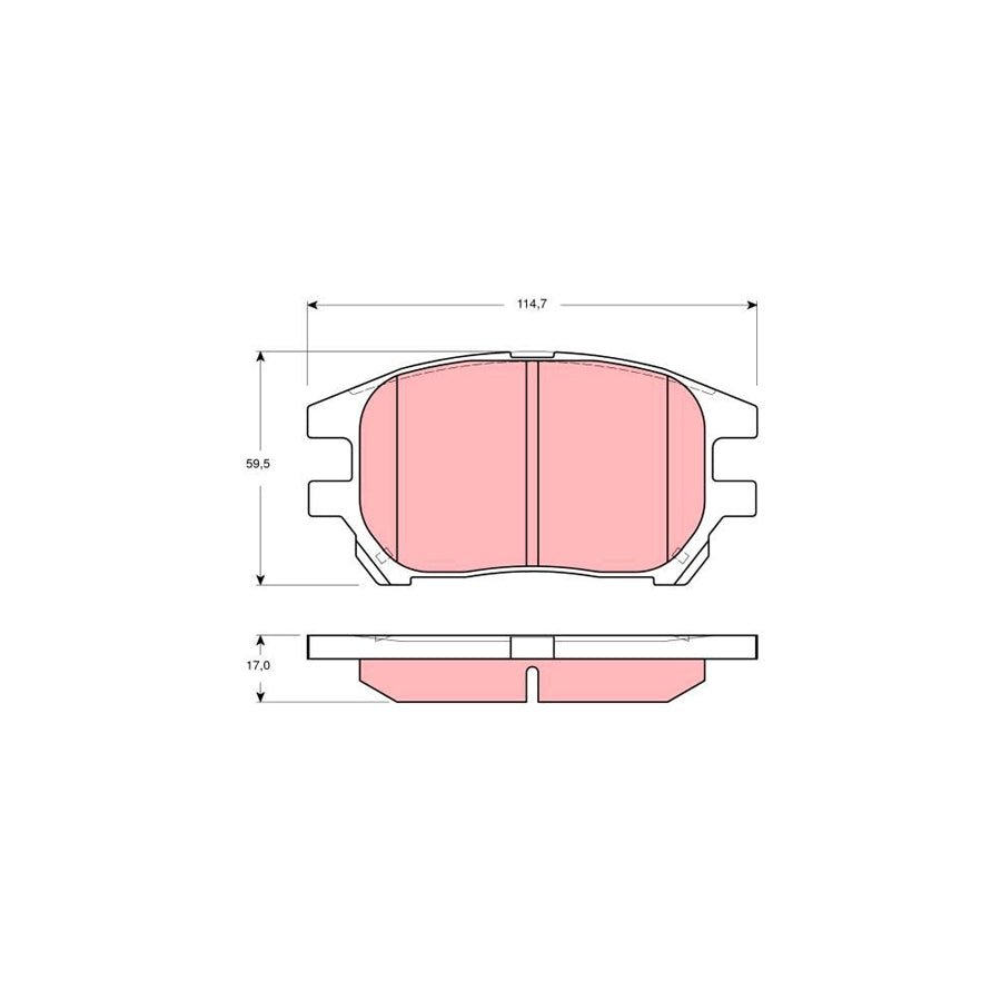 TRW Gdb3379 Brake Pad Set Not Prepared For Wear Indicator