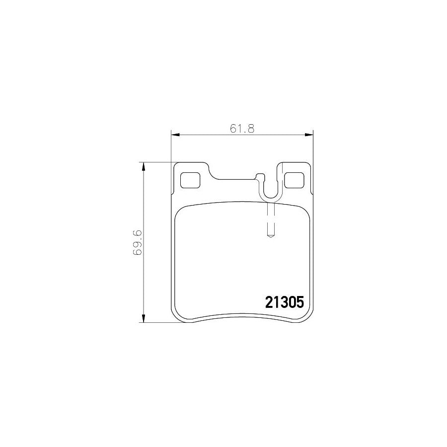 Hella 8DB 355 007 581 Brake Pad Set Prepared For Wear Indicator