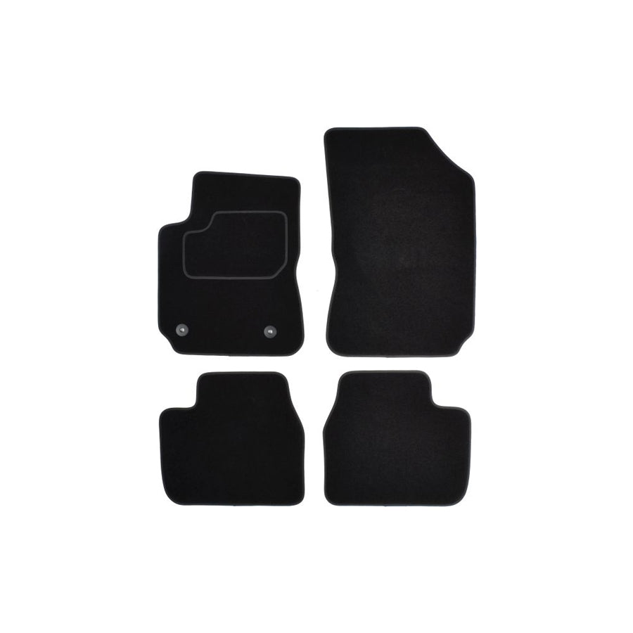 MAMMOOTH A041 CIT142 PRM 01 Floor mat set for CITRO??? C4 II Cactus Textile, Front and Rear, Quantity: 4, Black