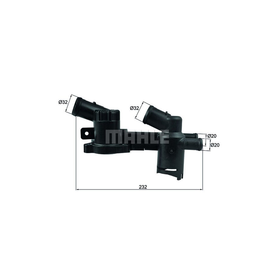 MAHLE ORIGINAL TH 52 Engine thermostat Opening Temperature: 80,89°C, with seal