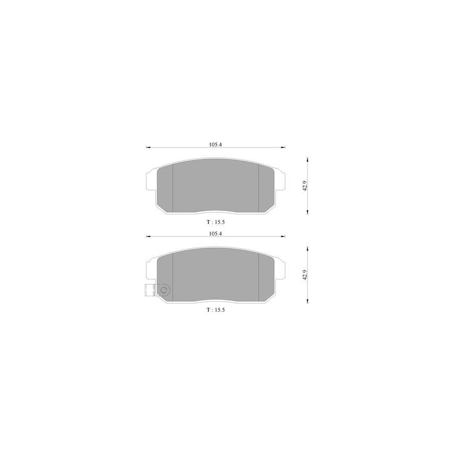 Bosch 0986Ab3075 Brake Pad Set BP3075N