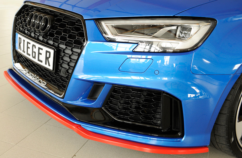 Rieger 00056810 Audi 8V RS3 Front Splitter - Matte Black