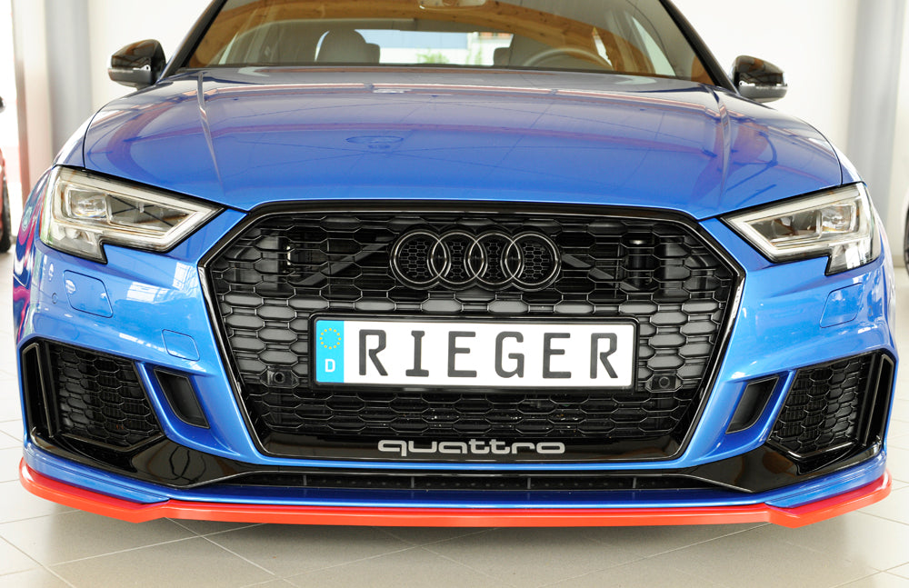 Rieger 00056810 Audi 8V RS3 Front Splitter - Matte Black