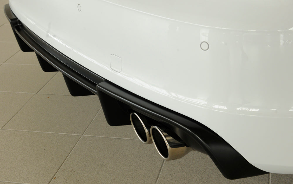 Rieger 00056813 Audi 8V S3 Rear Diffuser for Original Twin Tailpipe Left & Right - Matte Black