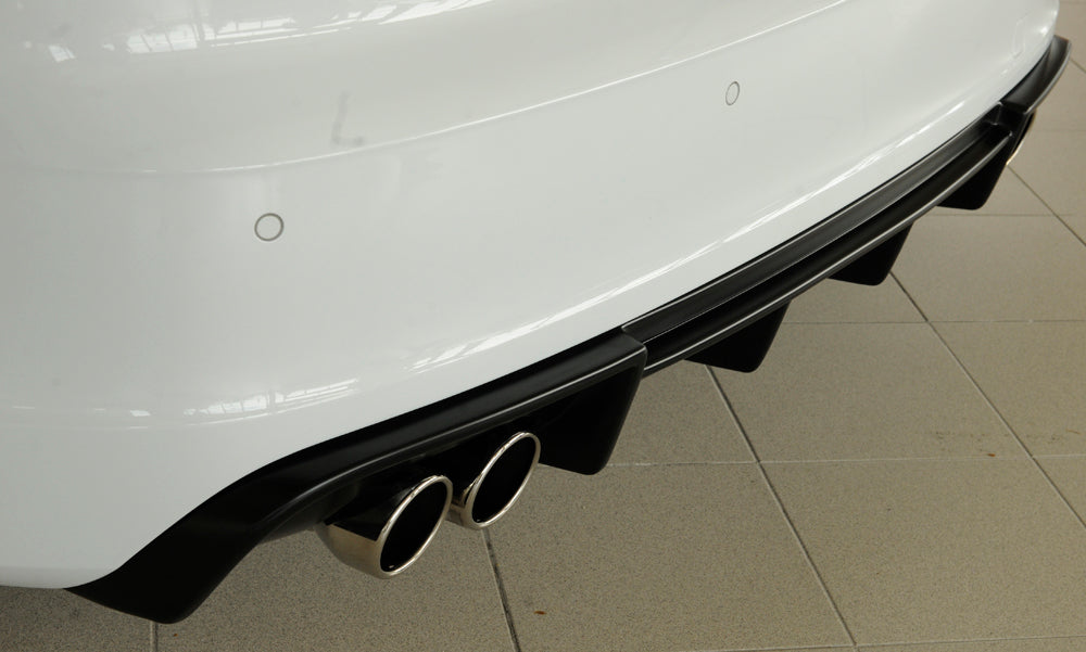Rieger 00056813 Audi 8V S3 Rear Diffuser for Original Twin Tailpipe Left & Right - Matte Black
