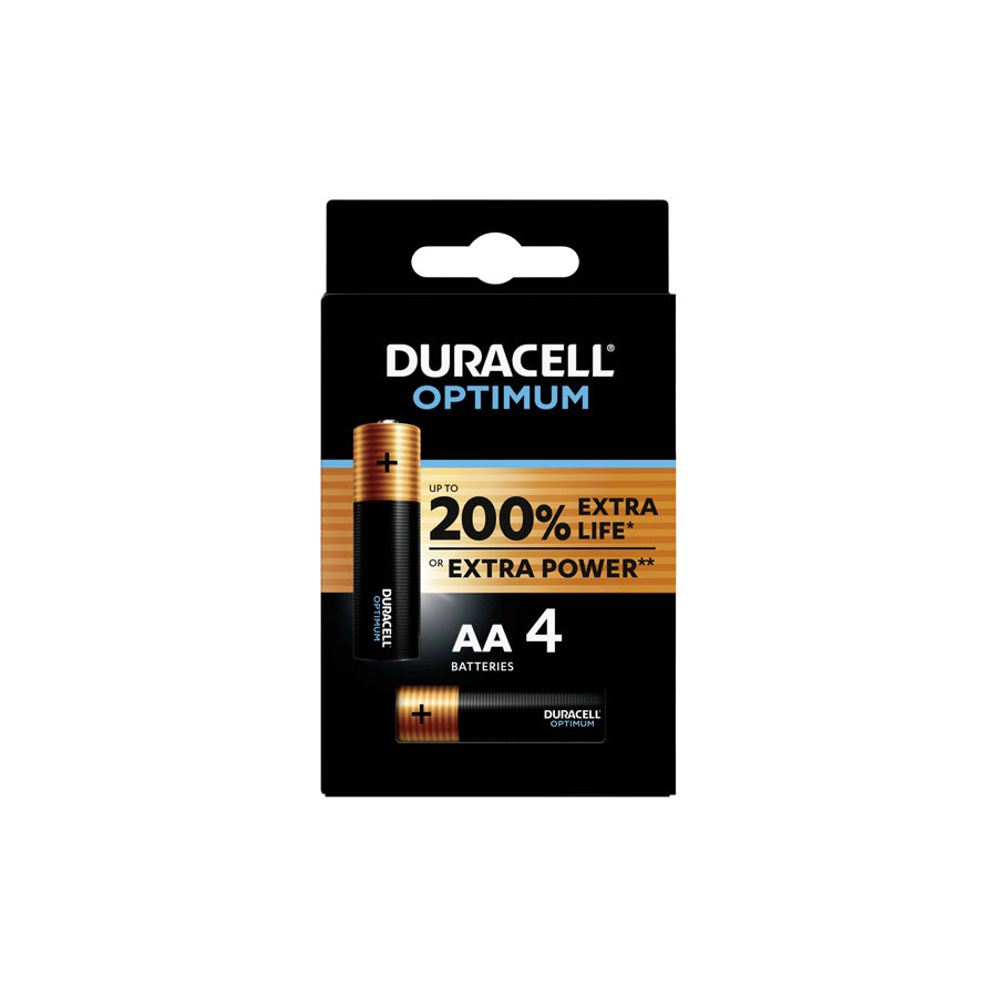 Duracell MN1500B4 (AA) 4pk OPTIMUM (Card of 4) | Duco Car Parts UK Car Parts