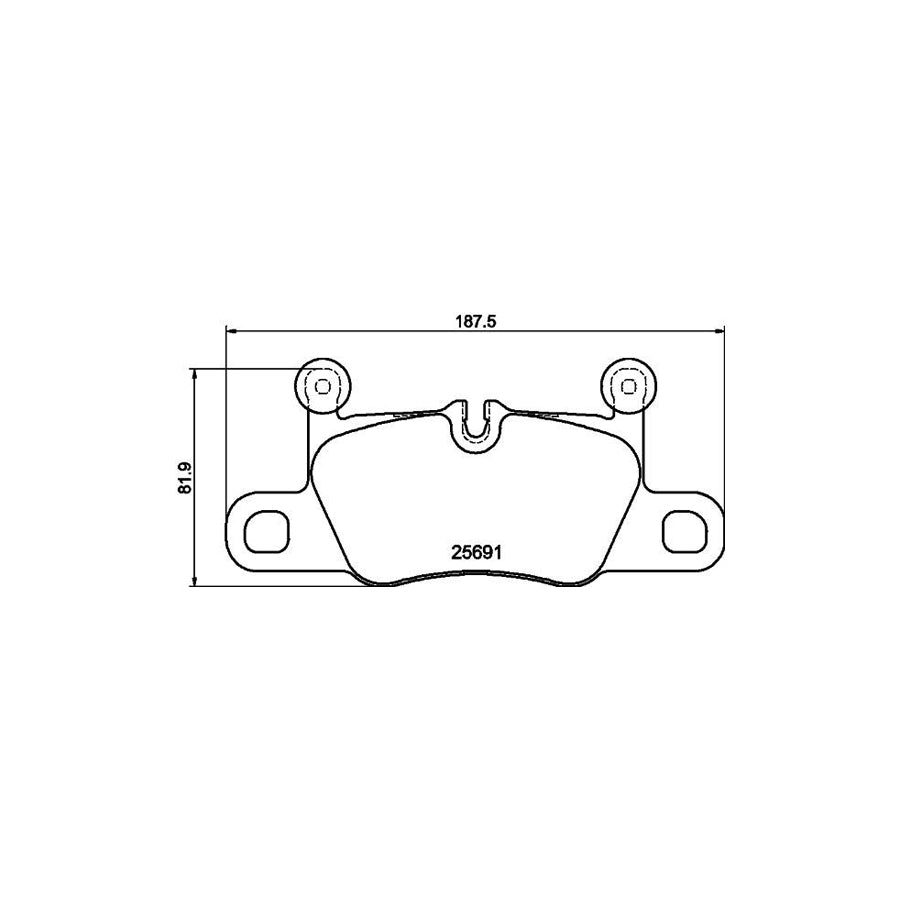 Hella 8DB 355 021 351 Brake Pad Set Prepared For Wear Indicator With Counterweights