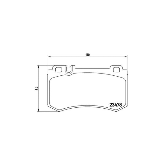 Brembo P 50 077 Brake Pad Set Prepared For Wear Indicator