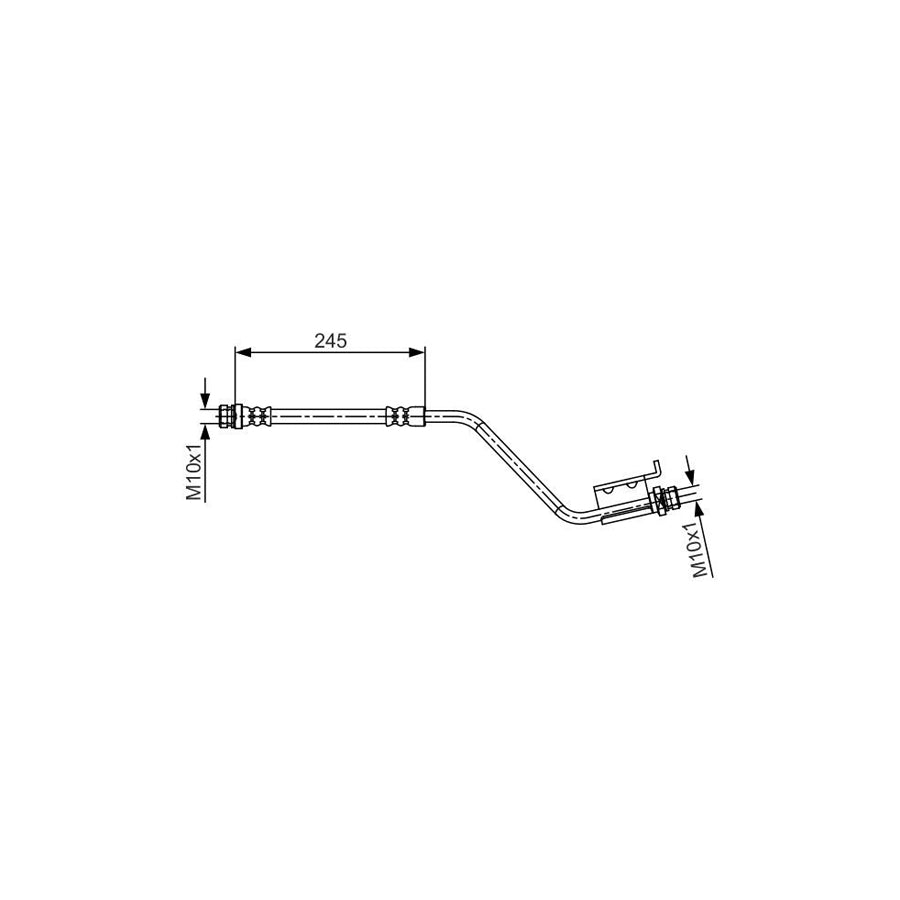 BOSCH 1 987 481 717 Brake Hose 245Mm M10X1
