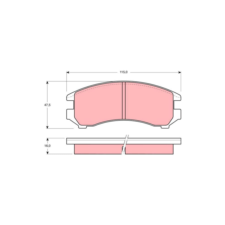 TRW Gdb731 Brake Pad Set Not Prepared For Wear Indicator