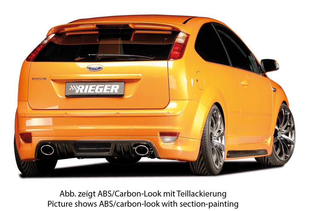 Rieger 00099101 Ford Focus 2 Rear Diffuser for Tailpipe Left & Right - Carbon-Look