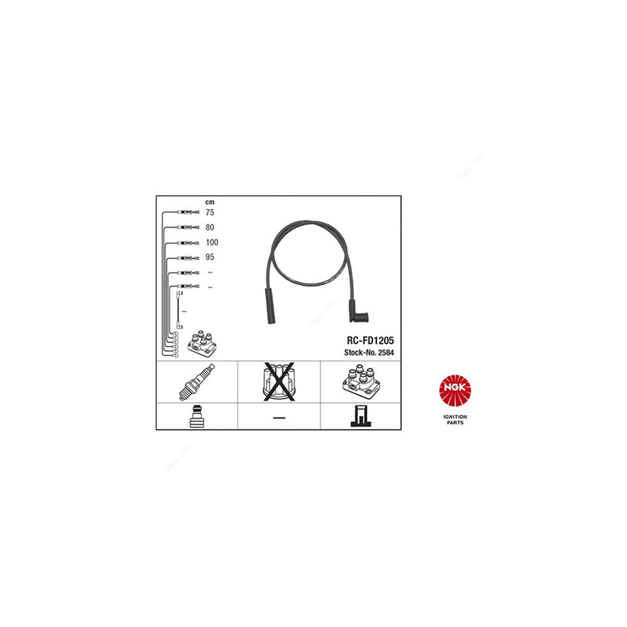 NGK Ignition Cable Kit RC-FD1205 (NGK2584)
