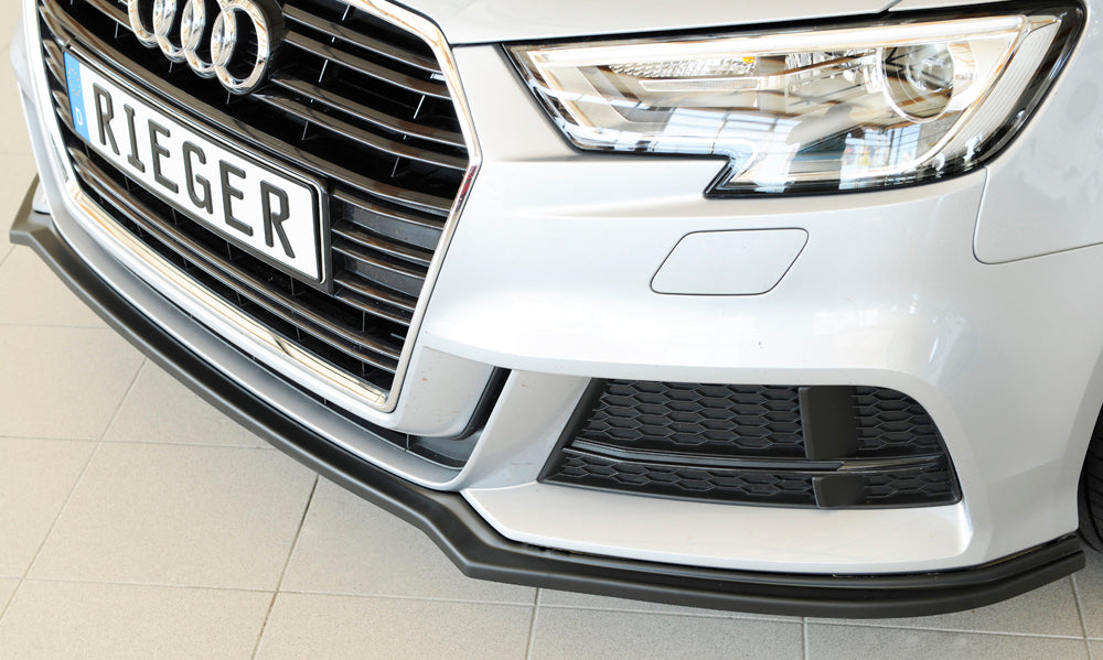 Rieger 00056812 Audi 8V Front Splitter (A3 & S3) - Matte Black
