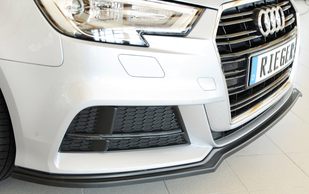 Rieger 00056812 Audi 8V Front Splitter (A3 & S3) - Matte Black