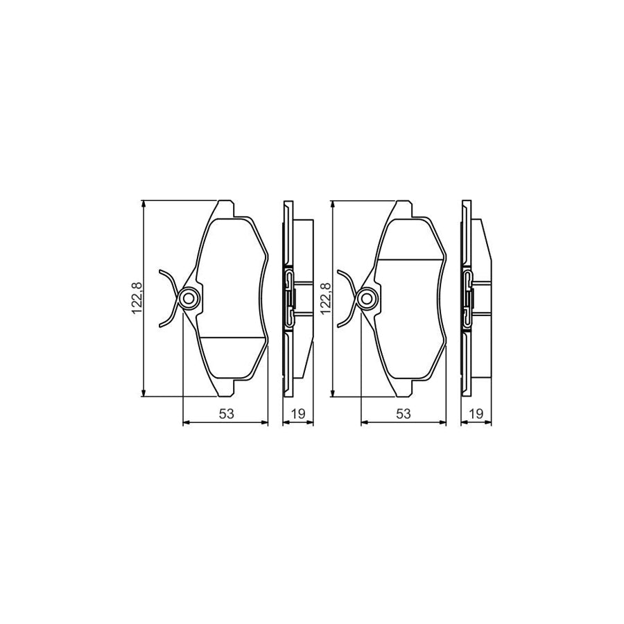 Bosch 0986495268 Brake Pad Set With Anti Squeak Plate BP1573