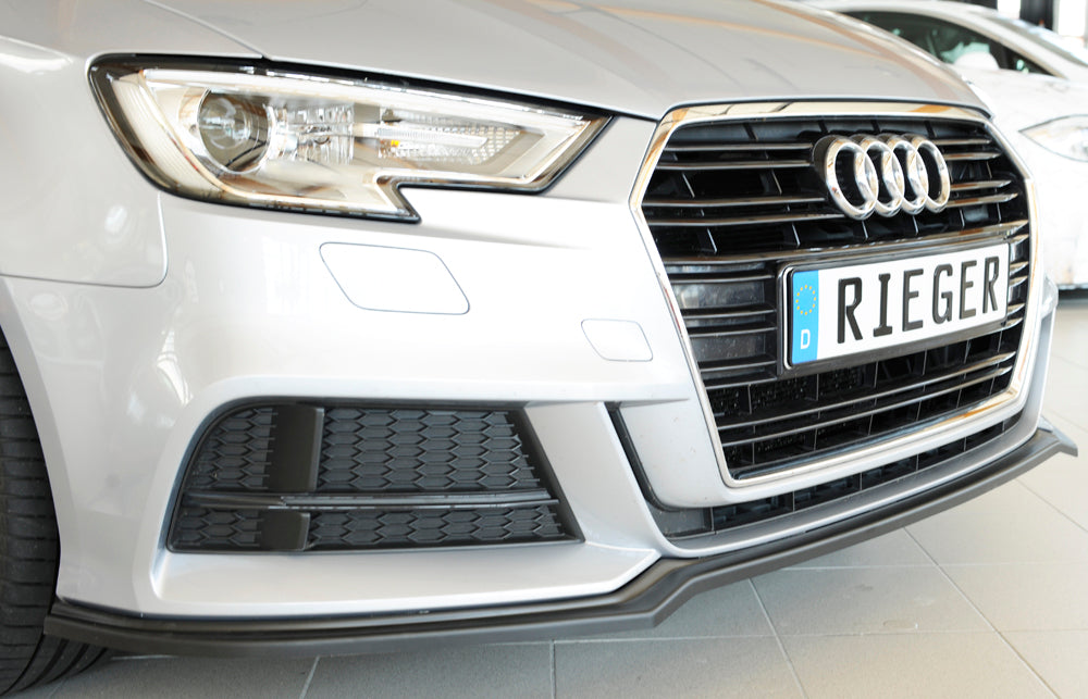 Rieger 00056812 Audi 8V Front Splitter (A3 & S3) - Matte Black