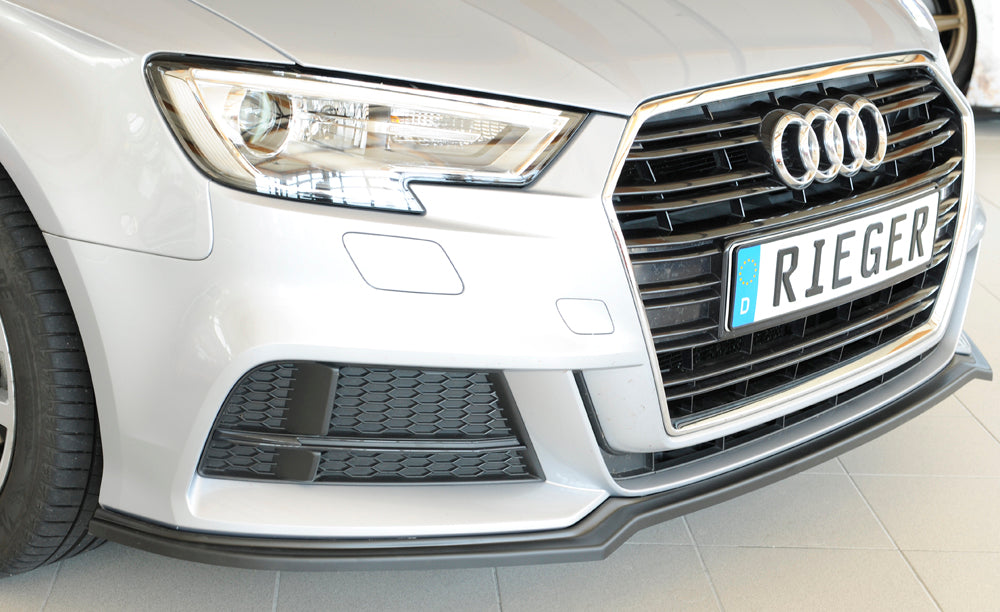 Rieger 00056812 Audi 8V Front Splitter (A3 & S3) - Matte Black