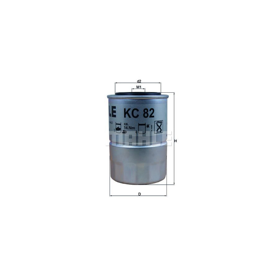 MAHLE ORIGINAL KC 82D Fuel filter Spin-on Filter