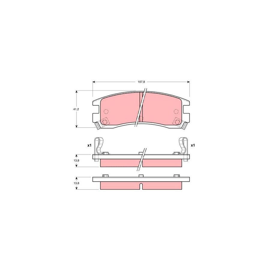 TRW Gdb4042 Brake Pad Set Incl Wear Warning Contact